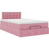 vidaXL Okvir kreveta s madracima ružičasti 120x200cm baršunasti | shoptok.hr