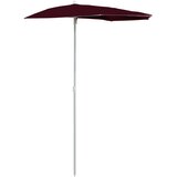  Vrtni polukružni suncobran sa stupom 180 x 90 cm bordo | Eponuda.com