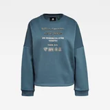 G-star Sweatshirt - Graphic text relaxed r sw wmn l\s steel blue