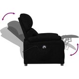  Električni naslonjač od tkanine crni | shoptok.hr