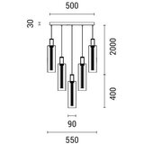  LED luster na sajli VIAL LED/60W/230V 3000K | Eponuda.com