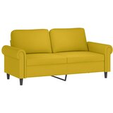  2-dijelni set sofa s jastucima žuti baršunasti | Eponuda.ba
