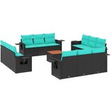  Vrtni set s jastucima, 13 dijelova, crni poliratan | shoptok.hr