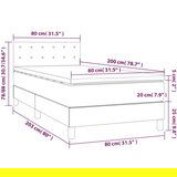  Krevet s oprugama i madracem smeđesivi 80x200 cm od tkanine | shoptok.hr