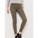 Camaieu Khaki Shortened Skinny Fit Pants - Women | shoptok.hr