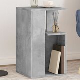 vidaXL Stranska mizica betonsko siva 35x35x60 cm inženirski les Cene