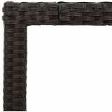  Vrtni stol sa staklenom pločom crni 190x90x75 cm od poliratana | shoptok.hr