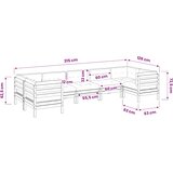 7-dijelni set vrtnih sofa od impregnirane borovine s jastucima | shoptok.hr