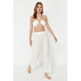 TRENDYOLMILLA Ženske pantalone Tbess24Pl00011, Krem Cene