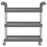 Kolica s 3 razine siva 77 x 34 x 72 cm aluminijska | Eponuda.com