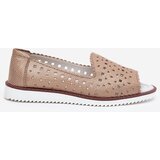 S. BARSKI Leather perforated ballerinas with open toes S.Barski | Shoptok.si