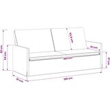 SOFA za 3 osobe Crvena narančasta 190 x 81 x 82 cm Slike
