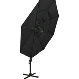  Senčnik aluminij črn 3x3 m | Shoptok.si