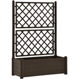  Vrtna sadilica s rešetkom 100 x 43 x 142 cm PP boja kave | shoptok.hr