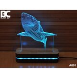 Black Cut 3D lampa ajkula crvena Cene