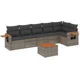  7-dijelni set vrtnih sofa sivi od poliratana | shoptok.hr