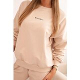 Polski Women's cotton set with Minimal print beige | shoptok.hr