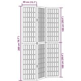 vidaXL Paravan 3-delni bel trden les pavlovnije | Shoptok.si