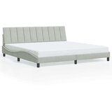 vidaXL Okvir kreveta s LED svjetlima svijetlosivi 200x200cm baršunasti | shoptok.hr