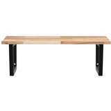  Zidna polica za umivaonik od čelika i masivnog bagremovog drva Smeđa 100 x 60 x 2 cm | Shoptok.si
