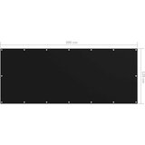 vidaXL balkonski zastor crni 120 x 300 cm od tkanine Oxford | shoptok.hr