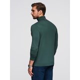 Ombre Men's plain turtleneck longsleeve - dark green | ePonuda.com