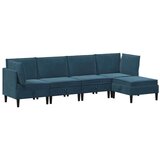  Komplet pohištva za dnevno sobo z blazino 5 pcs Modra Žamet, (5000272727) | Shoptok.si
