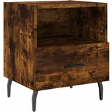 Maison Chic Nočna omarica - Nočna miza dimljeni hrast 40x35x47,5 cm inženirski les, (21689128) Cene