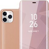 Cadorabo Case, združljiv z Apple v Kunzit Pink - Clear View Zrcalo Zaščitni pokrov s funkcijo stojala 360 stopinj zaščita, (20571146) | Shoptok.si