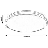Rabalux linden, plafonjera, hrom, led 50W | ePonuda.com