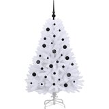  Umjetno božićno drvce s nogom Bijela 150 cm PVC i čelik | shoptok.hr