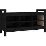  Klupa za hodnik Crna 110x40x60 cm od masivne borovine | shoptok.hr