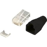 Logilink MP0024 RJ45 konektor CAT 6, neoklopljeni utikač MP0024, ravni Polovi: 8P8C Crni 100 kom. Cijene