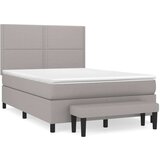 Box spring s madracem svjetlosivi 140x200 cm od tkanine | shoptok.hr