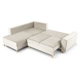 Cosmopolitan Design Bež baršunasti sklopiva/s prostorom za odlaganje kutna garnitura (s lijevim kutom/u obliku slova L) Kyoto – | shoptok.hr