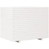 vidaXL Vrtno cvetlično korito belo 90x60x72,5 cm trdna borovina - - Bela - 43.6 - 90 x 60 x 72.5 cm - 2025--TOPSELLER | Shoptok.si