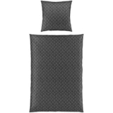 Dieter Knoll OBOJESTRANSKA POSTELJNINA SNAKO 140/200 cm saten antracit, srebrne barve | Shoptok.si