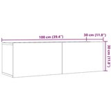 vidaXL Zidni TV ormarići 2 kom boja starog drva 100 x 30 x 30 cm | shoptok.hr