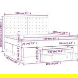 Box spring postelja z vzmetnico temno siva 160x200 cm blago, (20901379) | Shoptok.si