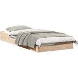  Krevetna konstrukcija Smeđa 80 x 200 cm Čvrsto borovo drvo Bež | shoptok.hr
