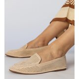 Gemre Beige perforated eco-suede loafers Stanila | Shoptok.si