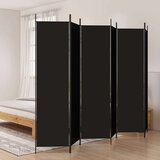 Sobna Paravan 6-delni črn 300x200 cm blago, (20594961) | Shoptok.si