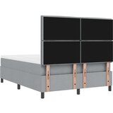  Postelja s pomično osnovo z vzmetnico in klopjo svetlo siva 160x200 cm Tkanina, (22083583) | Shoptok.si