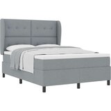 Posteljina Postelja s pomičnim dnom in vzmetnico Svetlo siva 140x190 cm Tkanina, (22052466) | Shoptok.si