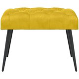  Klupa s gumbastim tkanjem Žuta 60 x 40 x 45 cm Baršun | shoptok.hr