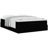 vidaXL otomanski krevet s madracem crni 140x190cm od tkanine | shoptok.hr