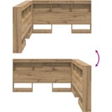  Skladišno uzglavlje hrast artisan 135 cm Konstruirano drvo | shoptok.hr