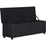 vidaXL Klop s prostorom za shranjevanje 116 cm črn poliester | Shoptok.si