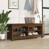 vidaXL klupa za cipele boja meda 110x38x45,5 cm od masivne borovine Cijene