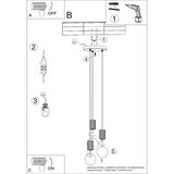 Nice Lamps Smeđe-siva viseća svjetiljka sa staklenim sjenilom ø 25 cm Orbital – | shoptok.hr